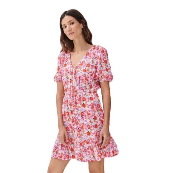 Lucky Brand Dresses & Skirts - Lucky Brand Women's Ditsy Floral Mila MiniDress - Pink Multi-Color Size Medium